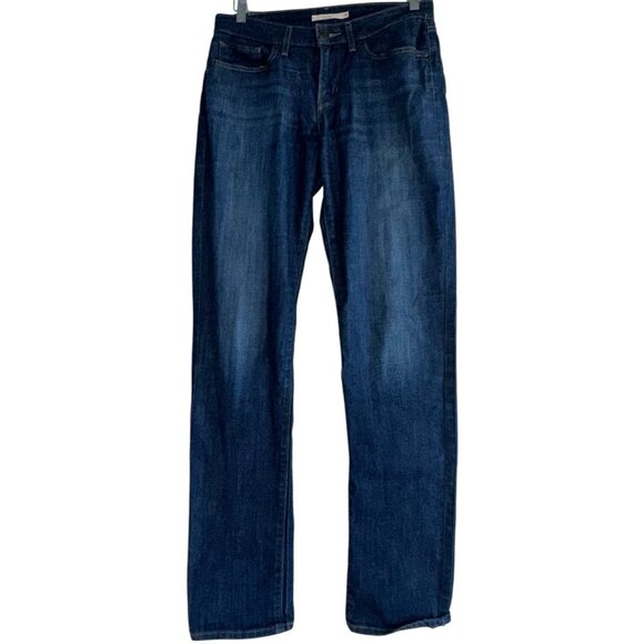 Levi's Strauss 712 Denim Jeans Slim Stretch Straight Leg Sz 30 Dark Wash - Picture 1 of 6